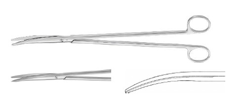 НЕЛЬСОН-МЕТЦЕНБАУМ НОЖИЦІ ВИГНУТІ 305MM